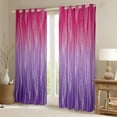 thumbnail image 2 of YST Ombre Pink Purple Blackout Curtains Pastel Gradient 52"Wx84"L Window Curtains For Girls Room Decor Abstract Geometric Curtains & Drapes Silver Wavy Striped Window Treatments 2 Panels, 2 of 6