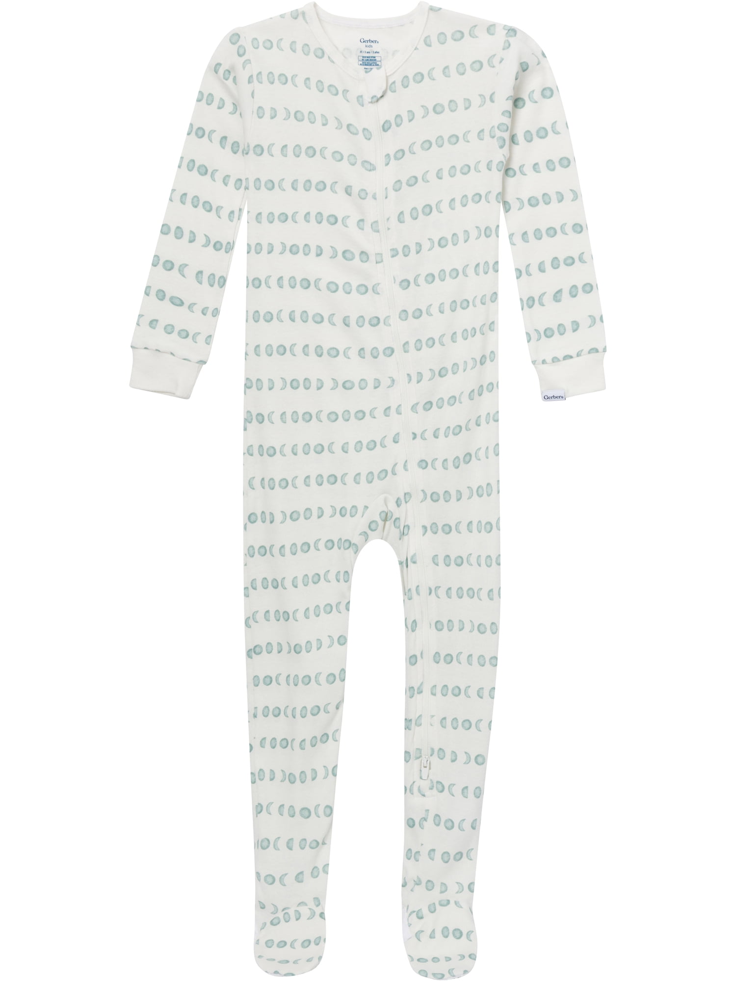 Gerber Baby and Toddler Neutral 2-Way Zipper Footed Unionsuits, 4-Pack, 0/3 Months - 5T