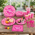 Let's Go Party 400-Piece Disposable Tableware Set for 50 Guests, Hot ...