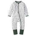thumbnail image 2 of WIBACKER Baby Cotton Long Pajamas with Mittens Cuff for Boys 2 Way Zipper Both Footed and Footless Sleepers, 2 of 8
