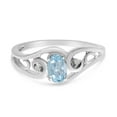 thumbnail image 6 of 14k White Gold Oval Aquamarine And Diamond Ring, 6 of 6