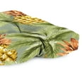 thumbnail image 4 of Jordan Manufacturing 44" x 18" Luau Breeze Green Tropical Rectangular Tufted Contoured Outdoor Wicker Settee Bench Cushion, 4 of 12