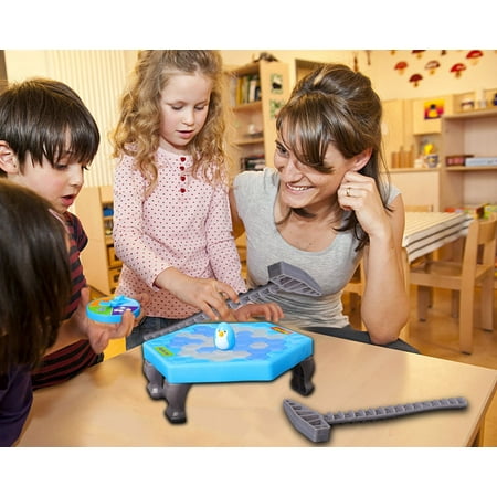Desktop Table Game YXwin Mini Table Game Save Penguin Pre Kindergarten Toys Ice-Breaking Desktop Game Knock Ice Cube Assemble Toys Promote Parent-Child Interactive Game for Family Gathering Party Festival ()