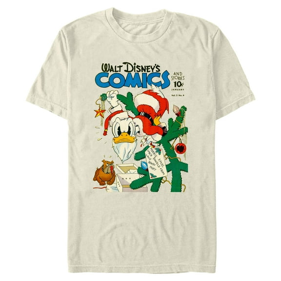 Mens Mickey & Friends Retro Donald Holiday Magazine T Shirt
