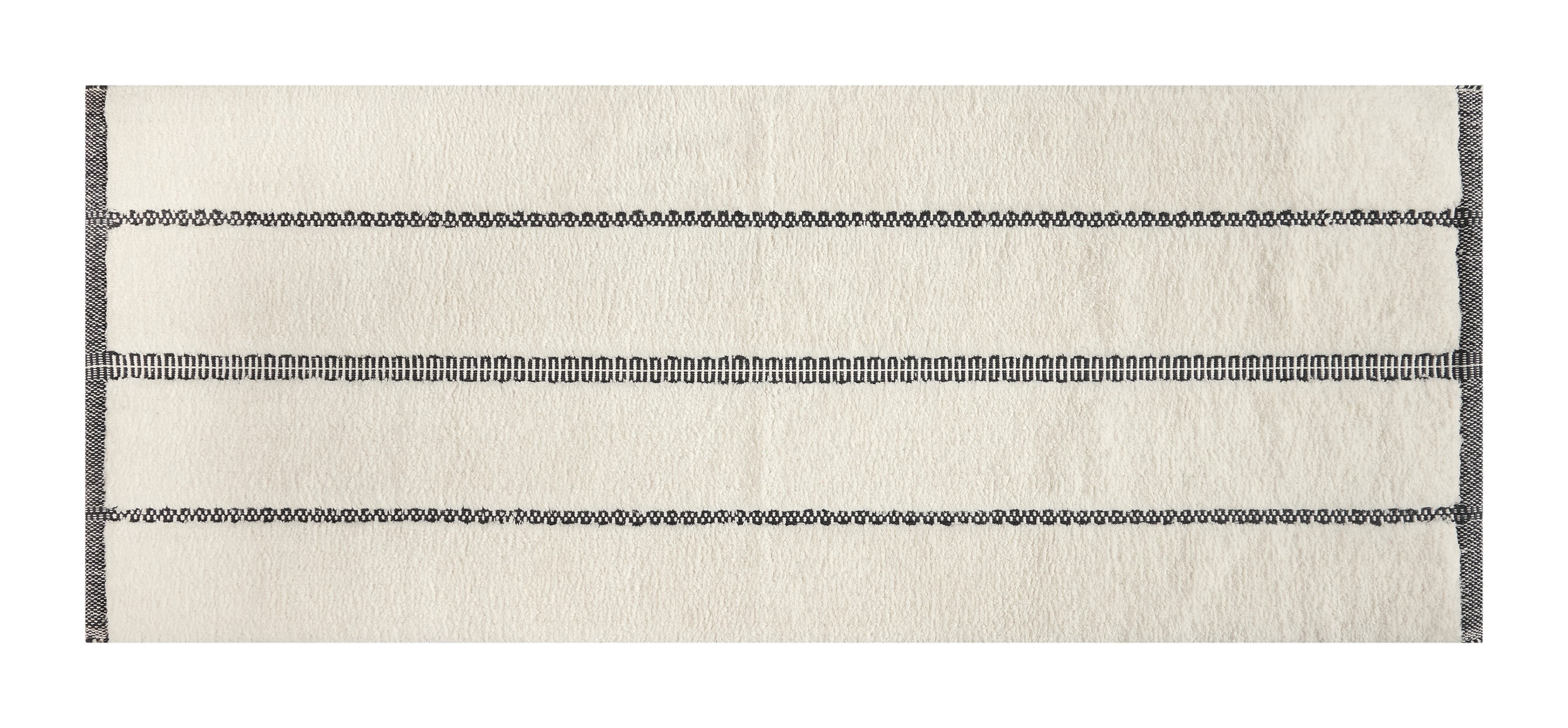 Better Homes & Gardens Atlas Stripe Bath Runner Rug, Grey Shadow & Vanilla Dream, 24" x 60"