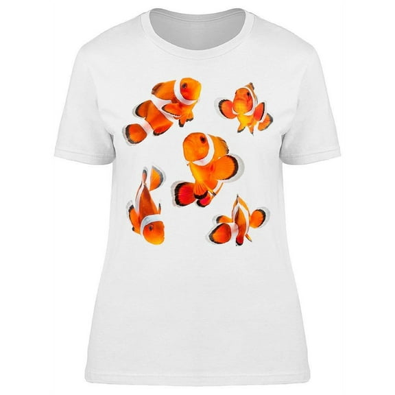 Clown Fish Coolage In Color T-Shirt Women -Image by Shutterstock, Female 3X-Large