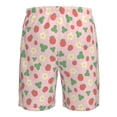 thumbnail image 6 of Kdxio Strawberry And Flowers Pattern Mens Casual Shorts - Drawstring Summer Beach Sports Shorts for Men, 6 of 9