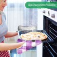 thumbnail image 2 of Yayeee Pot Holders Kitchen Heat Resistant with Pocket 7"x9.8" Cotton Oven Cooking Hot Pads, Purple and White Pattern, 2 of 7