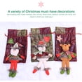 thumbnail image 2 of Inteprter Bolsas con cordón de Navidad Regalos de Año Nuevo Almacenamiento de dulces Muñeca 3D Papá Noel Muñeco de nieve Elk Bolsillo Bolsa de fieltro Kits de decoración para fiestas Papá Noel Inteprter HA069979-01B, 2 of 6
