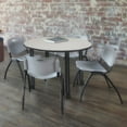 thumbnail image 3 of Regency Medium 36 in. Round Breakroom Table- Maple Top, Black Mobile Legs, 3 of 5