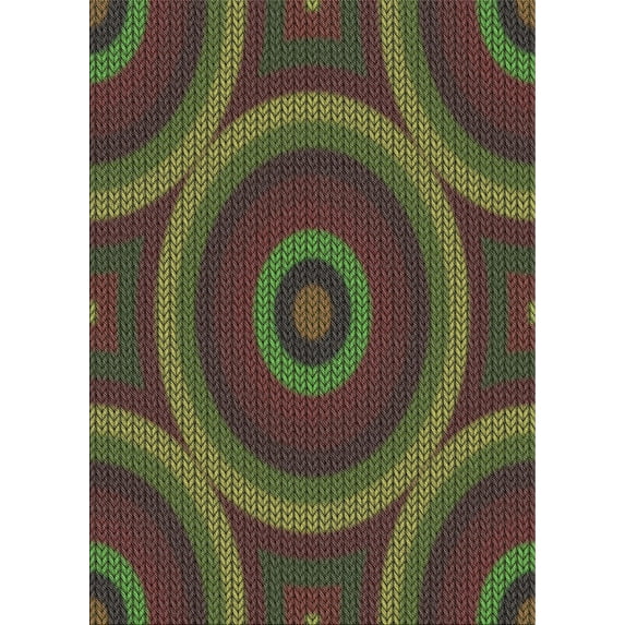 Ahgly Company Machine Washable Indoor Rectangle Transitional Night Red Area Rugs, 7' x 10'