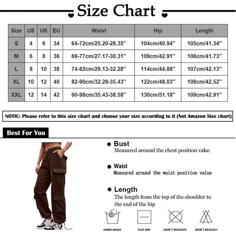 HIMIWAY Cargo Pants Women Palazzo Pants for Women Women's Fashion Casual  Solid Color Drawstring Jeans Overalls Sports Pants Black E L 
