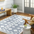 thumbnail image 6 of Mark&Day Outdoor Rugs, 8x10 Cantril Modern Indoor/Outdoor Denim Area Rug, Non Shedding Blue Ivory Carpet for Patio, Porch, Deck, Bedroom, Living Room or Kitchen (7'10" x 10'), 6 of 6