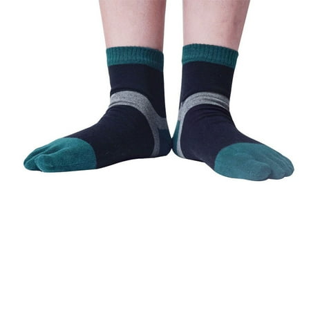 

Men s Socks 1 Pair Middle Tube Sports Running Cotton Five Finger Toe