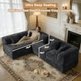 thumbnail image 4 of VNT 109" Convertible Sectional Sofa with 5 Pillows for Living Room, Apartment, Gray, 4 of 7
