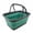 Grey/Turquoise Blue, variant on SAMMART Collapsible Tub with Handle 12L (3.17 Gallon) - Portable Outdoor Picnic Basket/Crate - Foldable Storage Container for Dishes Washing, Camping and Home
