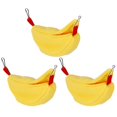thumbnail image 2 of 3 Sets Hamster Hammock Nests Banana Shape Hanging Winter Warm House Small Animal SuppliesYellow, 2 of 5
