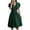 Green, variant on Inleife Womens Summer Dresses Women's Casual Fashion V-Neck Short Sleeve Solid Dress