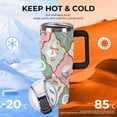 thumbnail image 4 of Large Capacity Car Cup 40 Oz Bow Flower White Goose Stainless Steel Travel Tumbler Coffee Mug Vintage Floral Cute Insulated Bottles Tumbler with Lid And Straw Leak-Proof, 4 of 6