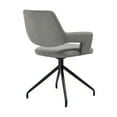 thumbnail image 3 of Genesis Upholstered Dining Chair in Beige Faux Leather with Black Metal Legs - Set of 2, 3 of 6