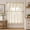 Beige Cream, variant on Kate Aurora Brandi Complete 3 Piece Rod Pocket Sheer Cafe Kitchen Curtain Tier & Valance Set