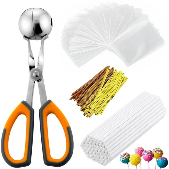 Cake Pop Maker Kit w/100 Sticks, 100 Bags, Mold & Tools for Cakepops Lollipops