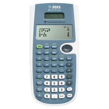Texas Instruments TI-30XS MultiView School Calculator up to 4-line display, solar and battery operated