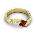 thumbnail image 3 of 1.20 Carat Natural Diamond Garnet & Aquamarine Gemstone Beautiful Proposal Ring for Women Solid 14K Yellow Gold Size 9 by Diamond-Capitals, 3 of 8