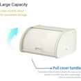 thumbnail image 4 of Stainless Steel Bread Box,Large Capacity Bread Box with Roll Up Lid Multifunctional Counter Storage Container,Bread Bin Holder,For Home and Kitchen (White-11.8" L x 10" W x 7" H), 4 of 6