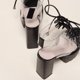 thumbnail image 5 of Sandalias de boca Pez, Sandalia Botas gruesas Mujeres transparentes Correa de PVC Tacón con cordones Sandalias de plataforma para mujer JM, 5 of 7