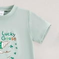 thumbnail image 5 of Xudanell Toddler Baby Boy Summer Outfits 12 18 24 Month 2T 3T 4T Boys Clothes Retro Farm Shirt Truck Baby Tee + Shorts Set (3-4 Years,Green), 5 of 6