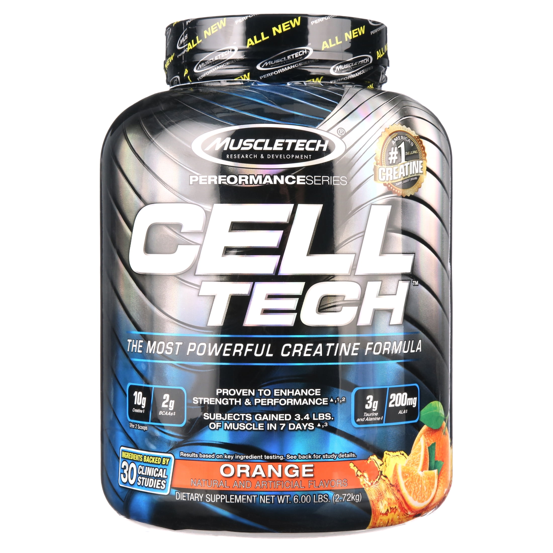Cell Tech Creatine Monohydrate Formula Powder, HPLC-Certified, Improved  Muscle Growth & Recovery, Orange, 56 Servings (5.95lbs) - Walmart.com