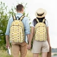 thumbnail image 5 of Honeii Cute Yellow Duck Print Canvas College Laptop Backpack, Durable Rucksack Travel Notebook Bag School Backpack Book Bag for Men Women-Small, 5 of 7