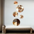 thumbnail image 3 of Designart "Chocolate Brown Elementary II" Abstract Metal Wall Art Set of 5 Piece, 3 of 5