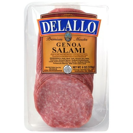 Delallo Premium Meats Genoa Salami, 6 oz