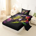 thumbnail image 2 of Castle Fairy Urban Motorbike Twin Sheet Sets 3pcs for Teens, Paint Burst Decor Bedding for Bedroom, Blue Pink, 2 of 6