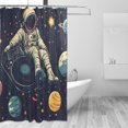 thumbnail image 2 of Yayeee Shower Curtain with Hooks 72"x72" Waterproof Fabric Bathroom Hanging Decor, Astronaut Space, 2 of 5