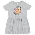 thumbnail image 3 of Inktastic Valentines Day Pugs & Kisses with Hearts Girls Toddler Dress, 3 of 5