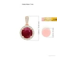thumbnail image 3 of ANGARA Natural Claw-Set Round 1.4 ct Ruby Pendant with Diamond Halo in 14K Rose Gold for Women (Size-7mm) | July Birthstone, Birthday, Anniversary, Jewelry Gift for Women | Natural Ruby Necklace, 3 of 7