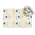 thumbnail image 4 of XMXT 1 Pcs Woven Placemats, Interesting Tropical Leaves Pattern Stain Resistant Anti-Skid Placemat for Kitchen Table, 12 x 18 inches, 4 of 6