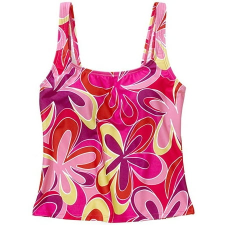 Women's Plus Print Tankini Top