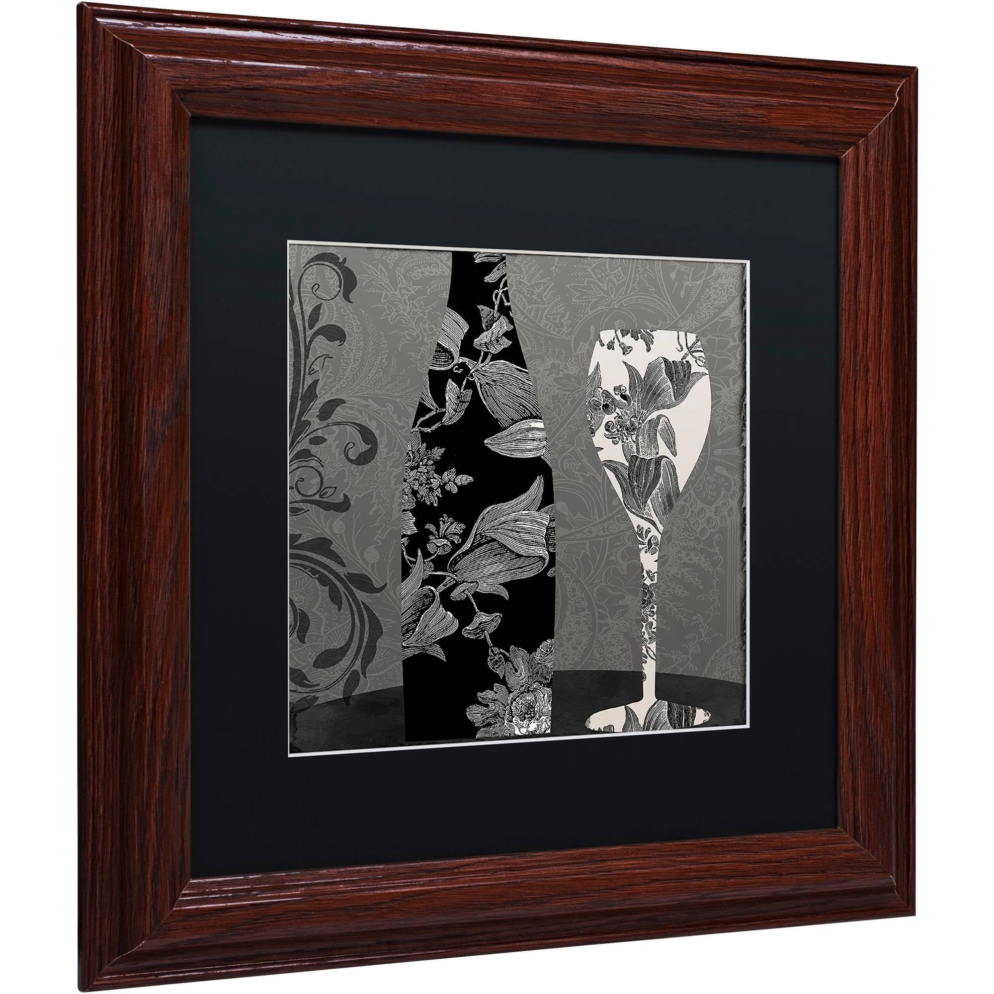 Trademark Fine Art "Vin Elegant II" Canvas Art by Color Bakery Black Matte, Wood Frame