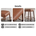 thumbnail image 5 of CQSXDA Backless Brown Faux Leather Bar Stools Set of 2 with Padded Seats and Footrest for Dining Counter Use, 5 of 16