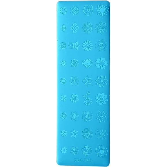 1Pcs Flower Pattern Stainless Steel Nail Art Stamping Plates Rectangle Nail Image Templates Stainless Steel Color Stamp Templates Nail Art Plates for DIY Print Manicure Gift Supplies