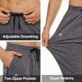 thumbnail image 3 of Men's Running Pants Lightweight Joggers Athletic Pants with Zipper Pockets Darkgrey 2XL, 3 of 7