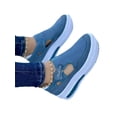 thumbnail image 1 of Gomelly  Womens Magic Tape Sneakers Hollow Trainers Wedge Casual Round Toe Shoes Size 5-9, 1 of 3
