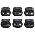thumbnail image 7 of Uxcell 0.91''x0.83''x0.24'' Spring Cord Locks Rope Fastener Double Holes Plastic Black 6pcs, 7 of 7