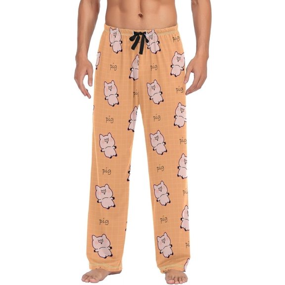 GZHJMY Pajama Pants for Men - Cute Pigs, Loose Lightweight PJs Lounge Sleep Bottoms with Pockets Drawstring, Christmas New Year Birthday Gifts, X-Large