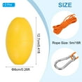 thumbnail image 2 of Uxcell 2Pcs Nylon Float Rope Tow Line with Stainless Steel Hook Drift Rope Marker Buoy Orange 16FT, 2 of 6