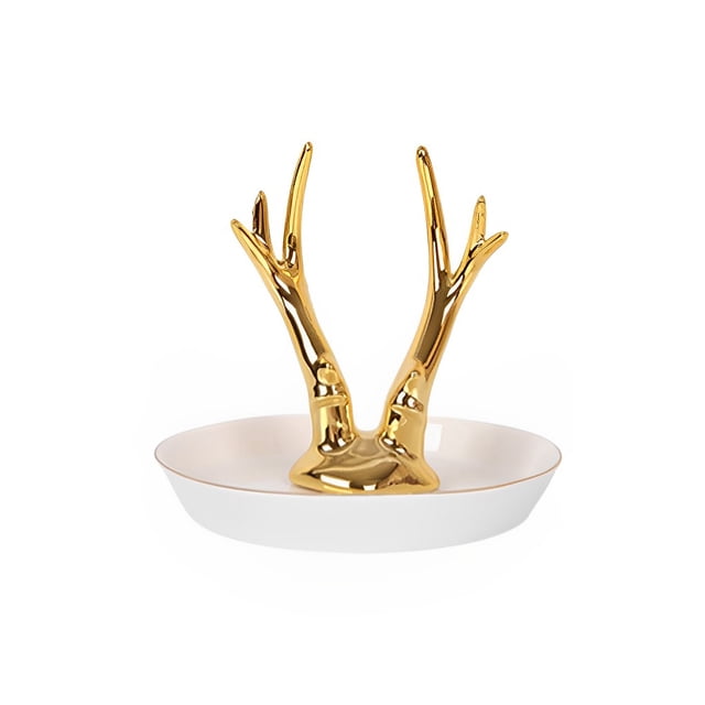 Soporte de exhibición Ounissouiy Bandeja de Almacenamiento para collar Estilo nórdico dorado HA082176-00